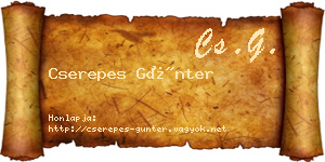 Cserepes Günter névjegykártya